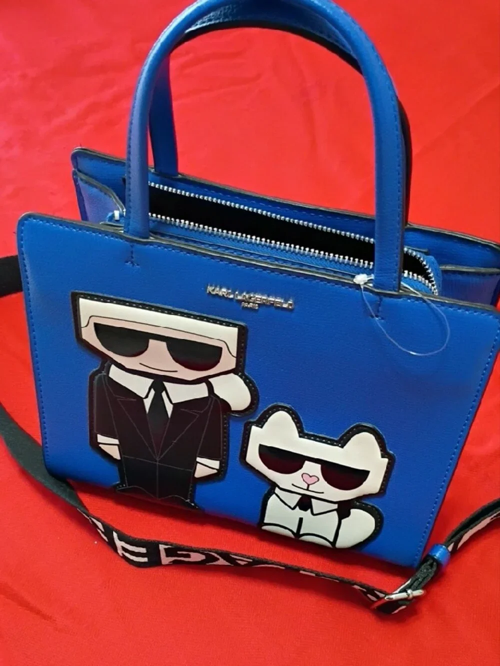 Karl Lagerfeld Black Logo-Accented Interior Tote - Picture 2 of 16